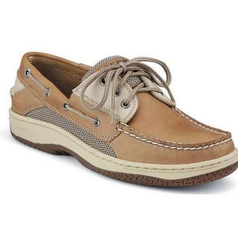 “Sperry”Koifish leather top slider boat shoes Tweed Tan color  Size:7.5